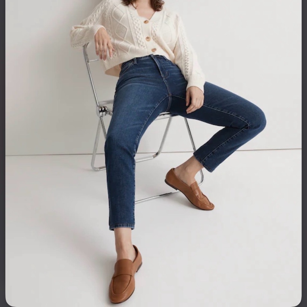 Madewell Dark Blue Ankle Jeans Midrise Stovepipe Size 28